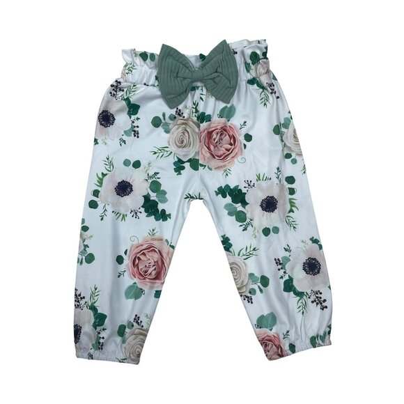 Shenzhen Toddler Girl's Green and Purple 3-Piece Florals Set Sz 3-6M - Picture 13 of 16